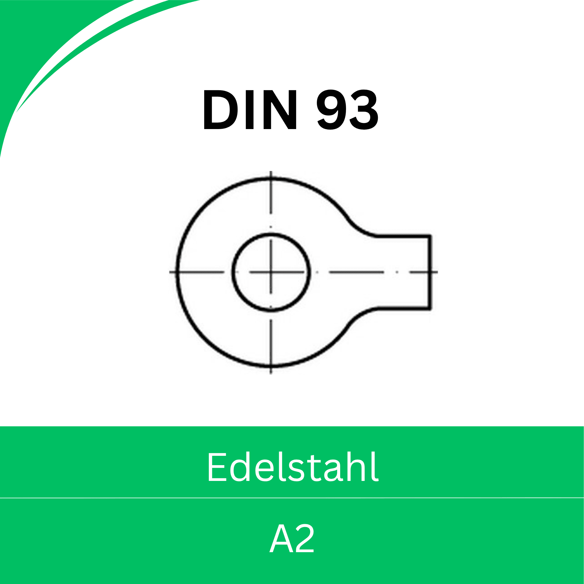 Bild von DIN 93 ➤ Sicherungsbleche - Sicherungsscheiben (Edelstahl A2)